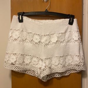 Sugar+ lips white shorts. Size L
